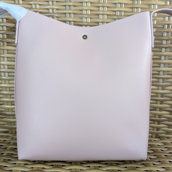 Samara Anthropologie Peony Pink Vegan Leather Medium Crossbody Shoulder Bag NWOT - Picture 4 of 16